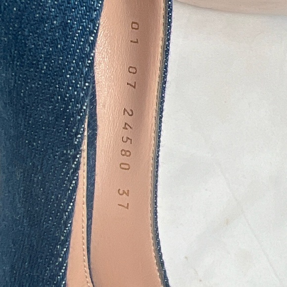 GIANVITO ROSSI Women's High Stiletto Heels Pointed Toe "85" Blue Denim Pumps ~37 - Picture 16 of 16